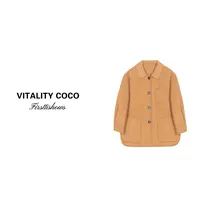 「VITALITY COCO」经典24秋冬双面呢子羊毛大衣感气质毛呢外套372