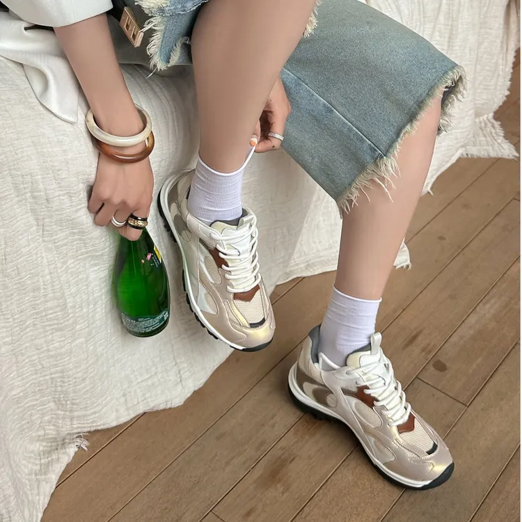 SGIRL TWTW防水台厚底日系时尚休闲鞋老爹鞋复古拼色拼接跑步潮鞋