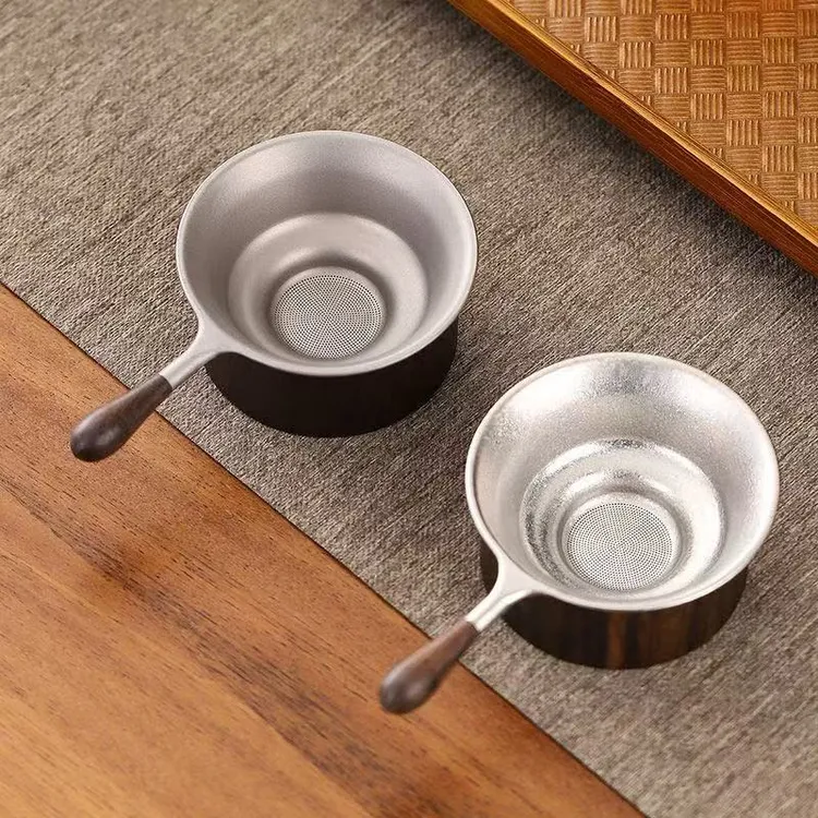 爆款千孔纯钛茶漏茶滤滤茶器茶漏超细茶叶滤网茶隔高档过滤网