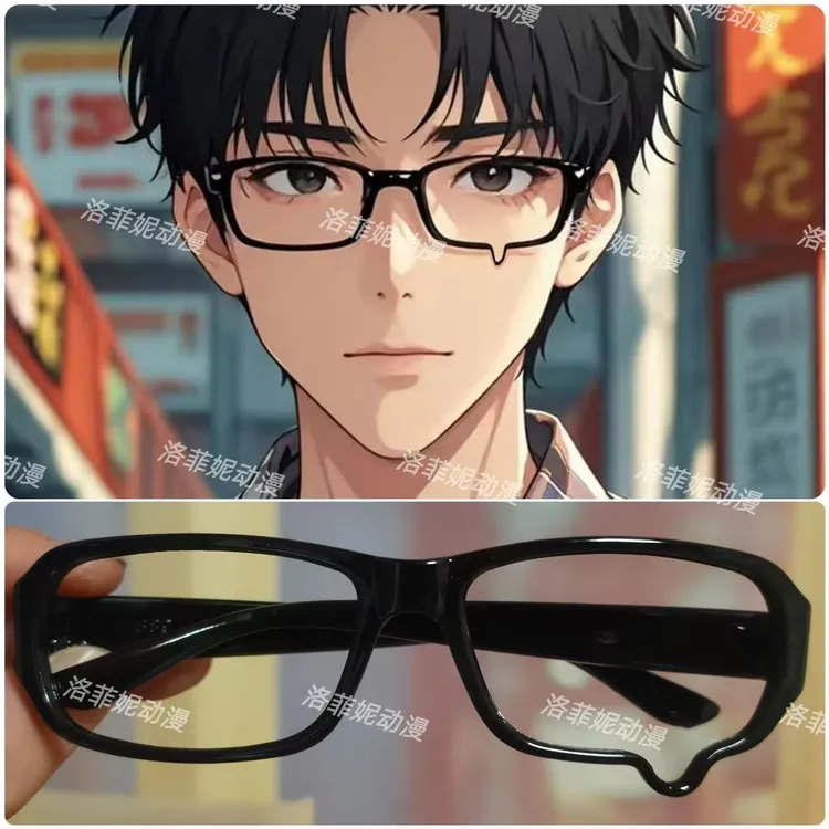 流泪眼镜框 泪滴镜框 二次元凹造型装饰y2k镜框cos动漫拍照眼镜框