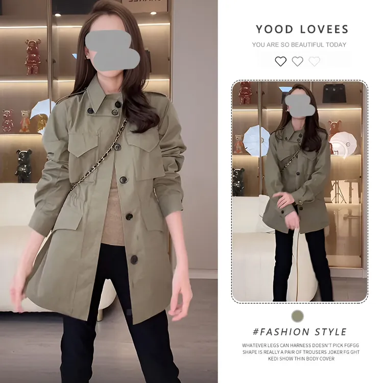 气质抽绳夹克风衣女2025春秋新款独特漂亮高级感超好看收腰上衣潮