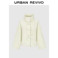 【HOT】UR2025冬季新款女装魅力立领蝴蝶结羽绒服UWG150081