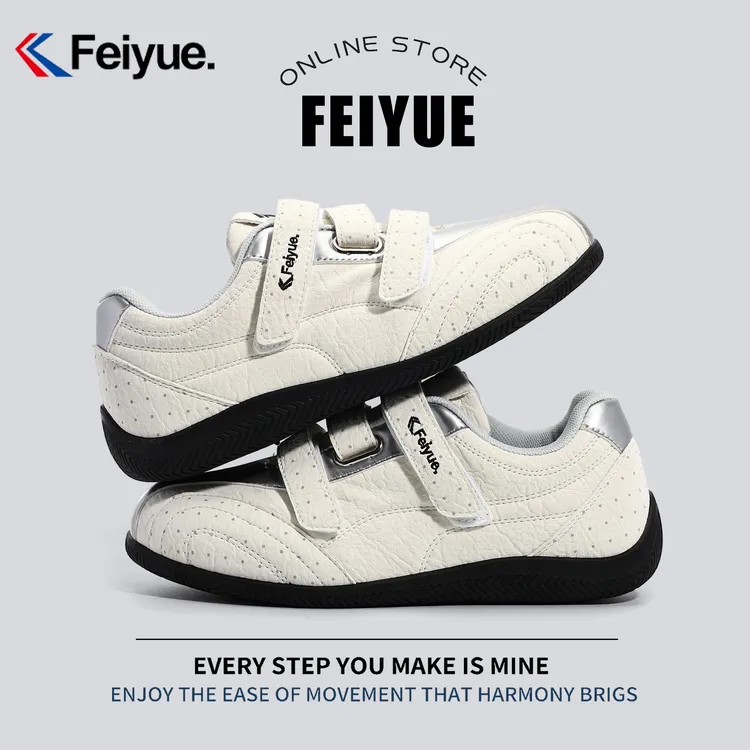 feiyue/飞跃2025秋季流行新款女鞋德训鞋魔术贴时尚休闲鞋ins潮牌