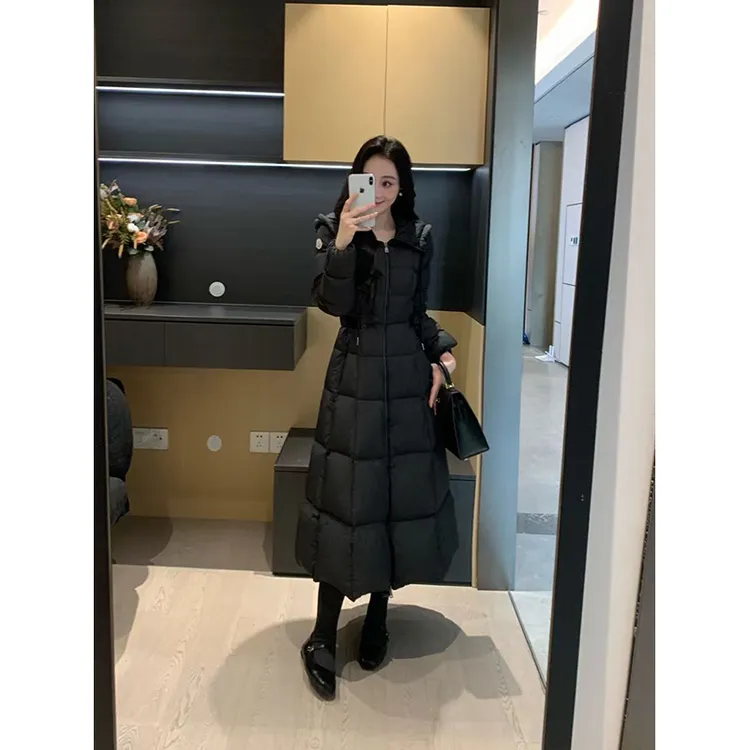 XINYI【在逃公主】冬季极寒长款加厚羽绒服女90白鸭绒X625R18290