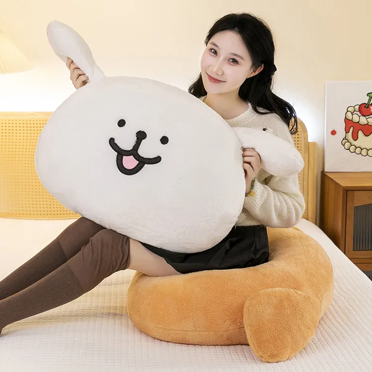 线条小狗公仔儿童玩偶毛绒玩具追剧抱枕床头靠背大枕头女生日礼物