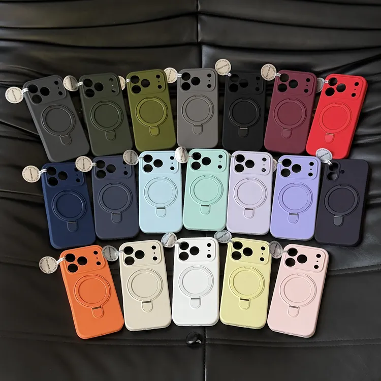 磁吸支架精孔液态硅胶一体ai按键适用苹果iPhone17promax手机壳