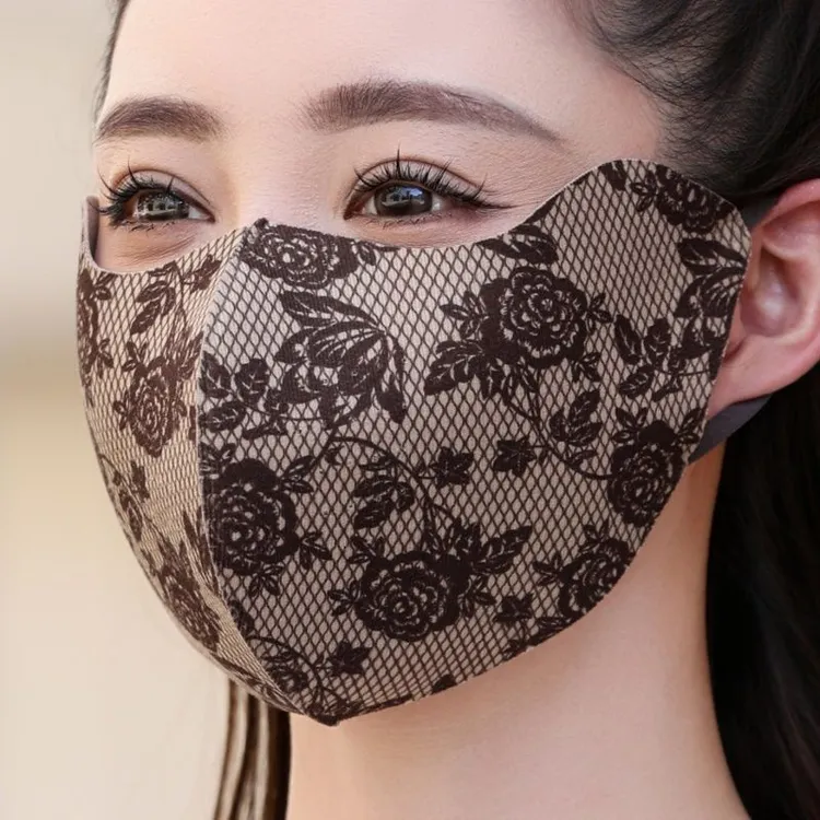 新款秋冬保暖口罩豹纹时尚百搭印花立体防风防尘防寒高颜值面罩女