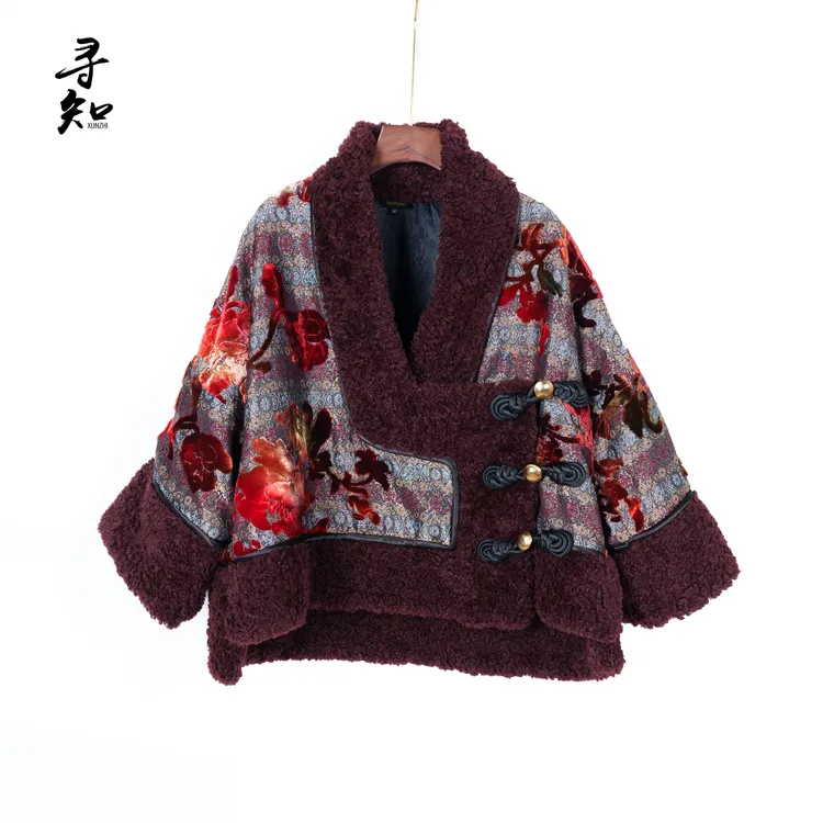 寻知·朱总原创设计XZS324N绒花锦缘棉服