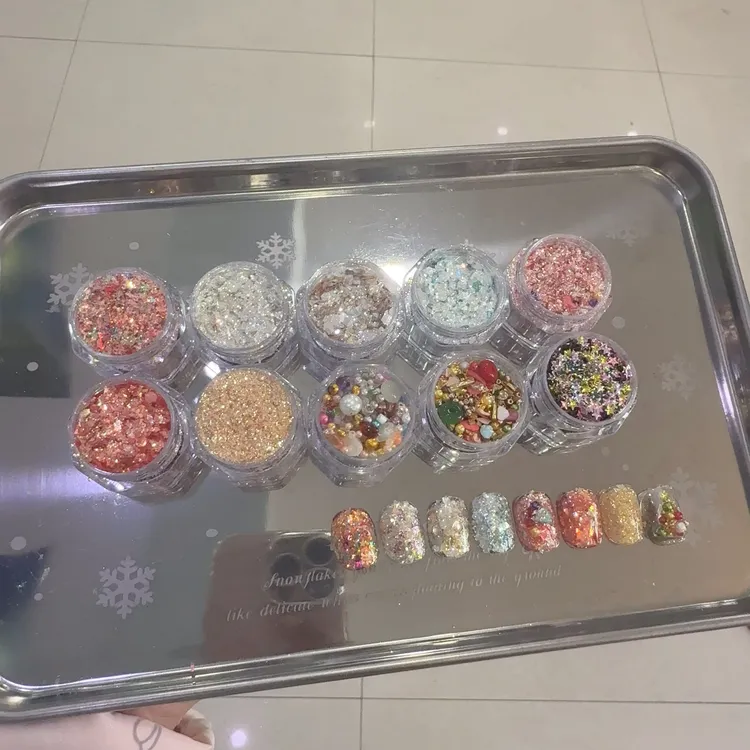 【圣诞系列】青蓝自调素材亮片爆闪超薄ins小红书云母贝壳飞粉亮片