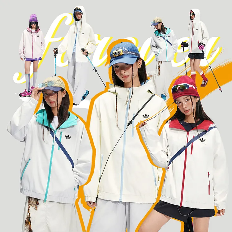 官方奥特莱斯情侣秋季加厚防水拼色服装免烫收口袖外套夹克简欧风