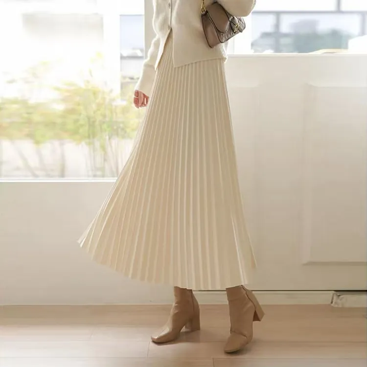 【高品质百褶裙】两个长度中长款2025半身裙A字裙百搭扇形裙子