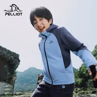 伯希和户外软壳衣儿童新款防风耐磨运动外套拼色童趣休闲上衣