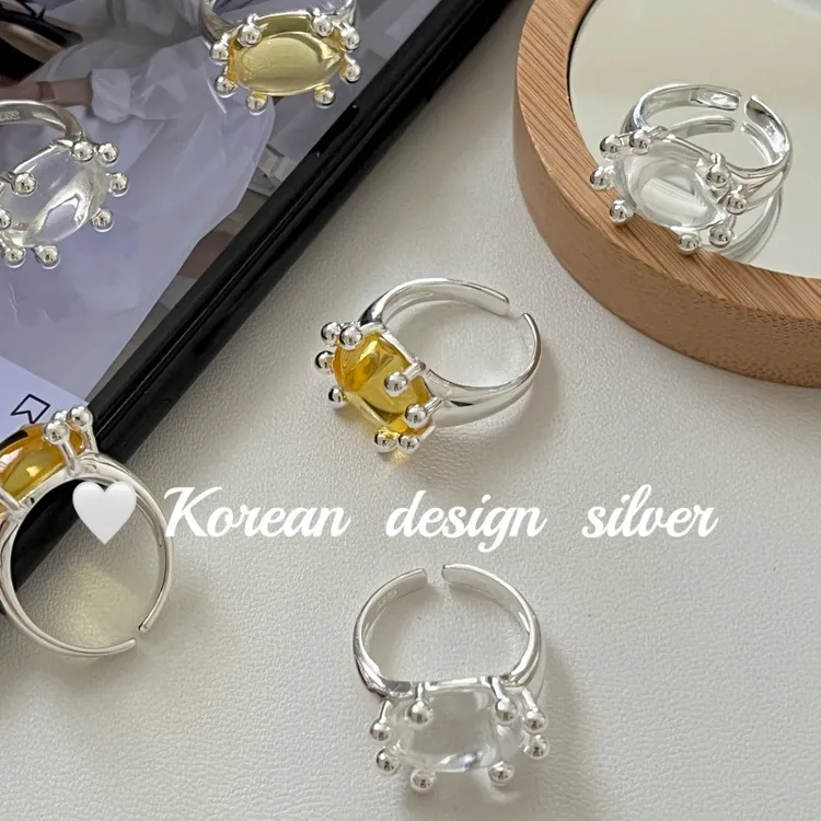 925银戒指 韩国小众个性高级感银饰品 皇冠戒指精致百搭款