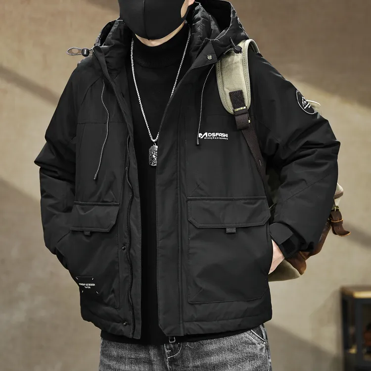 美式复古高充绒冬季羽绒服男新款潮牌御寒保暖机能风户外工装外套