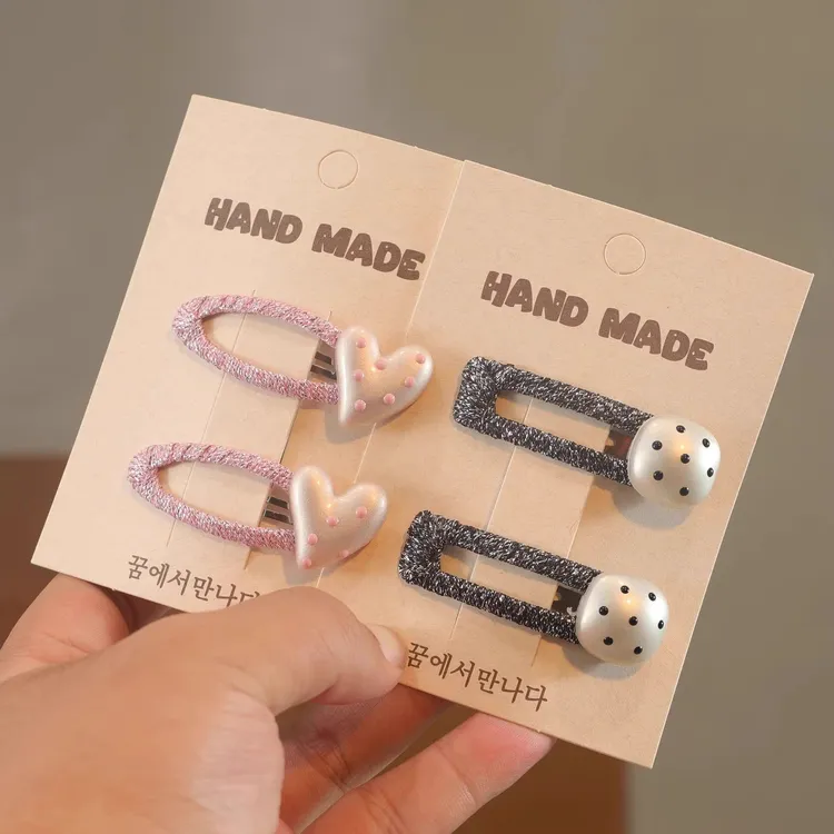 新款儿童发夹不伤发BB夹爱心高颜值刘海侧边女孩发卡可爱甜美发饰