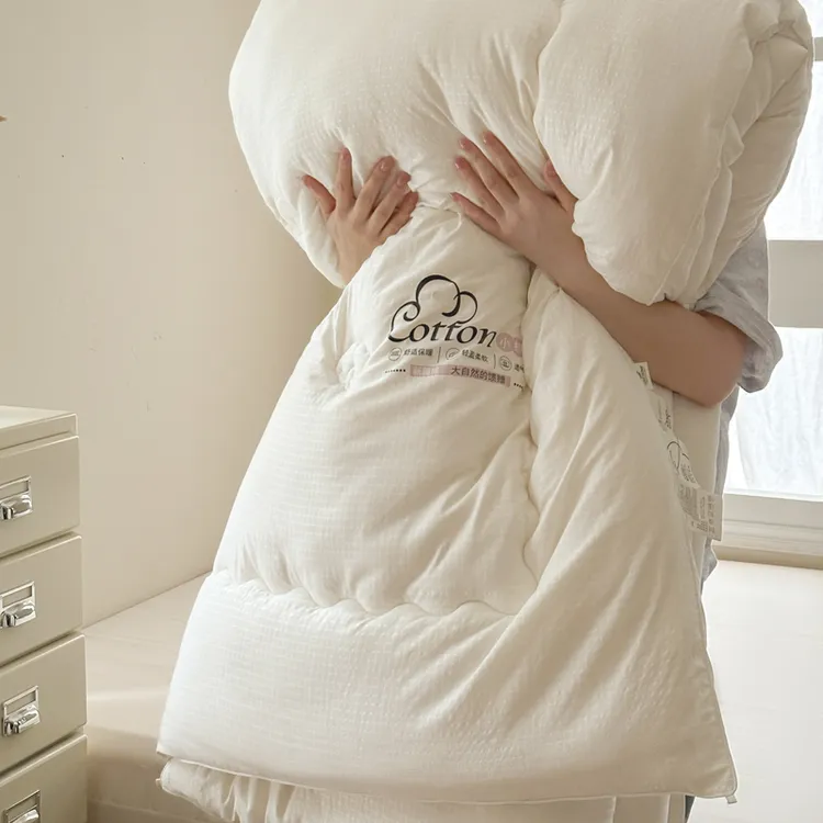 本诗朵秋冬棉花被新疆棉花芯保暖被子秋冬华夫格被子