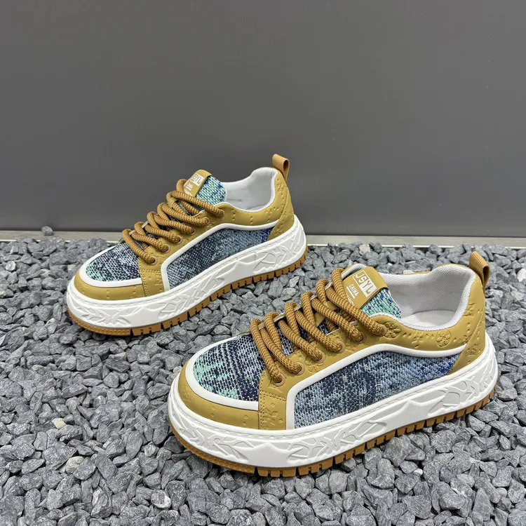 男鞋2025秋季新款休闲鞋厚底防滑运动鞋男款轻便透气青年潮流板鞋