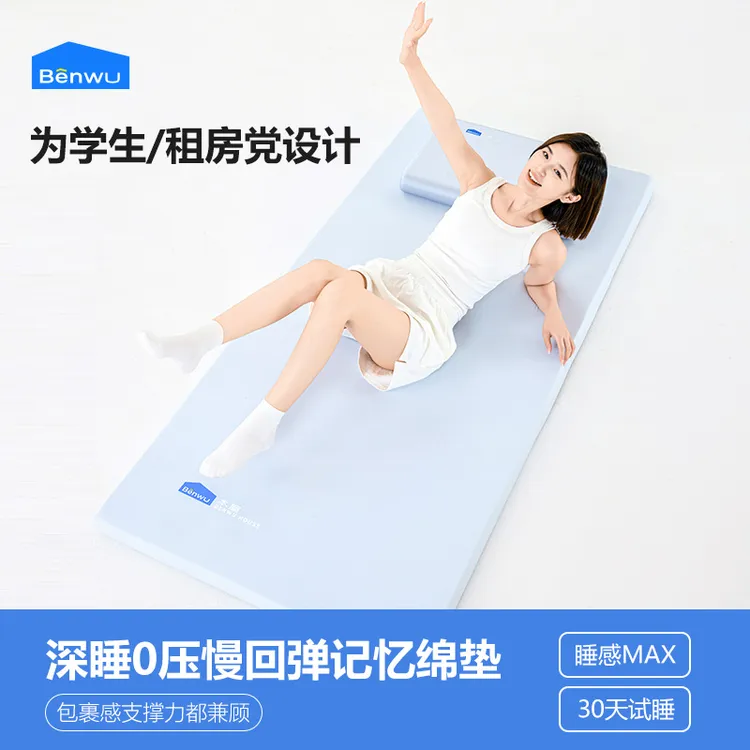 本屋创品A3记忆棉床垫软垫家用海绵垫子单人榻榻米租房宿舍学生