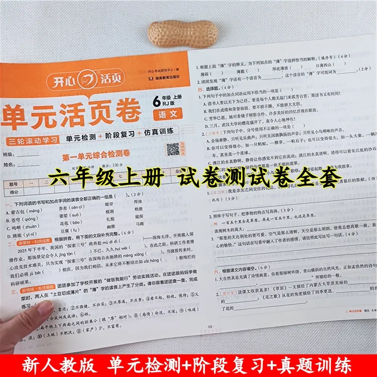 六年级上册试卷测试卷全套人教版同步活页试卷单元期中期末测试卷