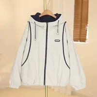 秋冬新款女大童两面穿棉服外套时尚甜美韩版温柔风青少年装-SW138