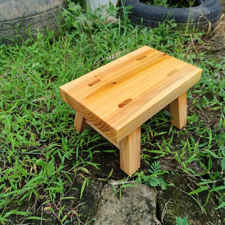 15厘米高小矮凳全杉木田园拨草凳儿童木凳洗菜洗衣凳沙发垫脚凳