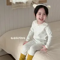 【糯七】【10A抗菌】儿童秋季莱卡无骨套装宝宝秋衣秋裤男女睡衣家居
