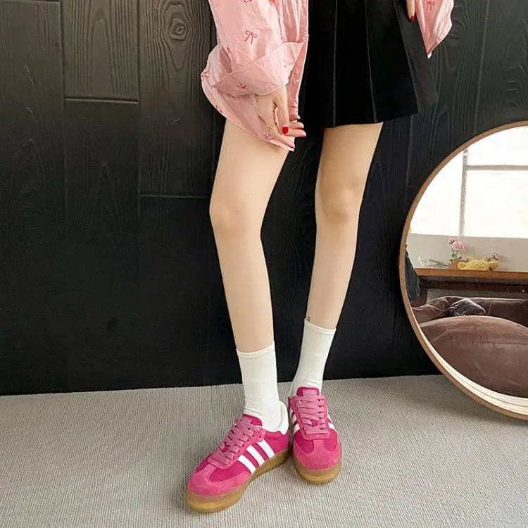 阿比让新款条纹设计大气简约时尚网感多巴胺网红爆款防滑板鞋