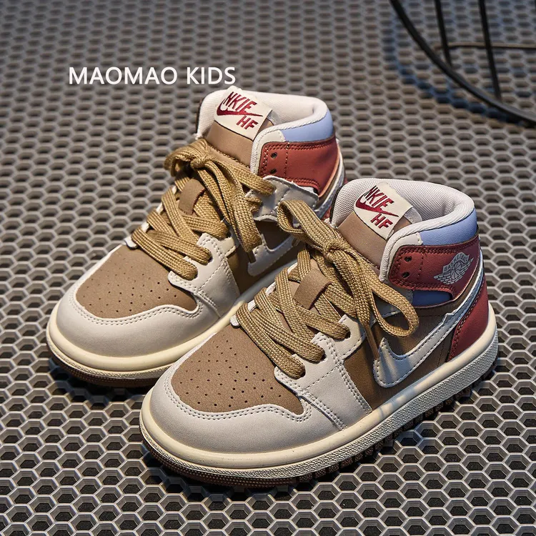 巴拉AJ高帮休闲板鞋2025秋冬男童运动鞋女童防滑潮鞋中大童跑步鞋