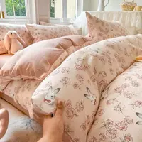 纯色单床单【花与兔】有氧提花双层纱母婴级A类版碎花柔软透气床单