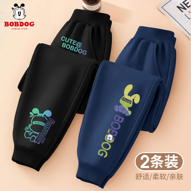 巴布豆卡乐儿童卫裤春款2026新款洋气韩版运动裤中大童卫裤春秋季