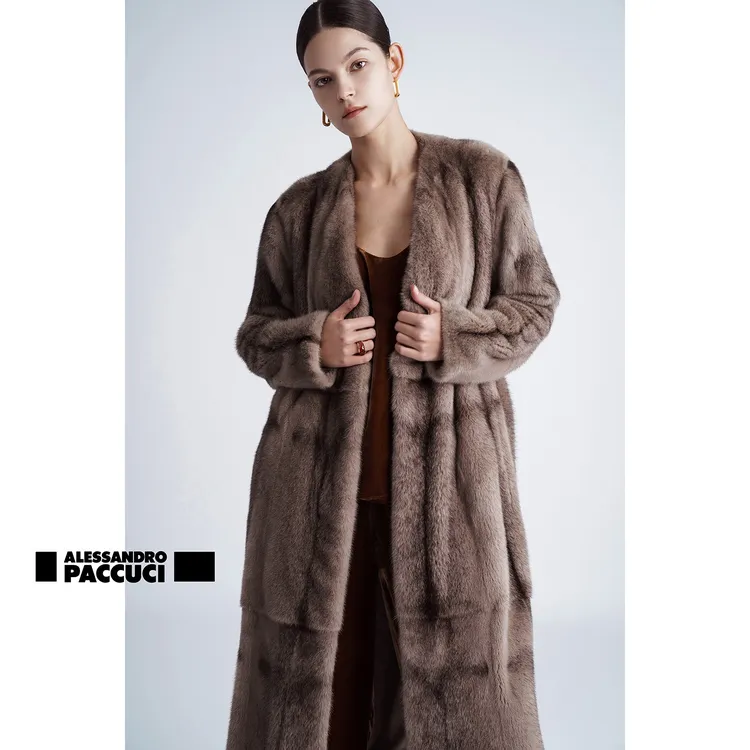 AP洛哥19248/19860皮草长款大衣女