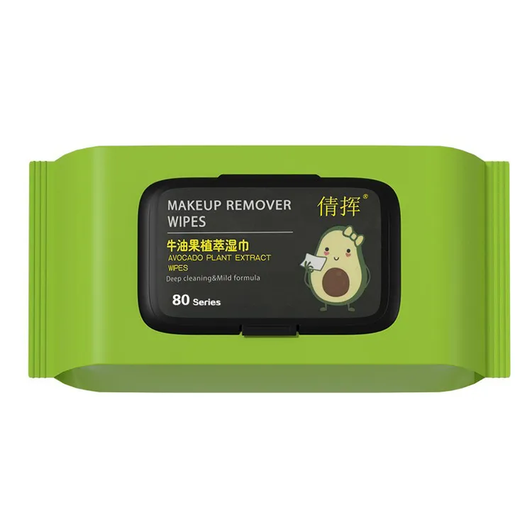 牛油果卸妆湿巾眼唇脸部深层清洁一次性水棉抽取式卸妆水卸妆棉
