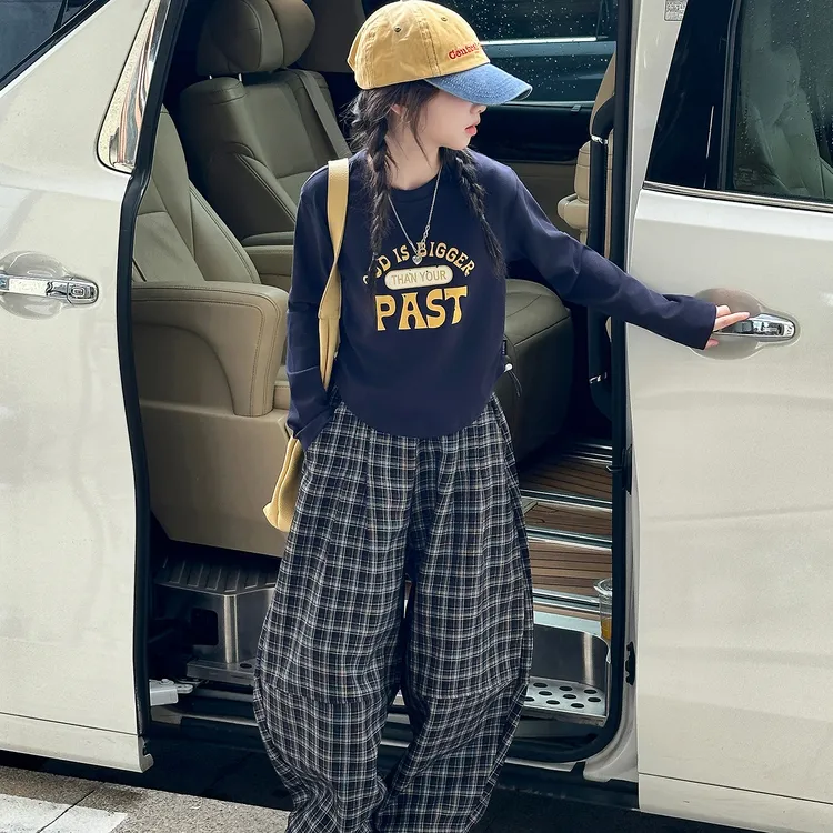 女童套装春秋款2025新款儿童洋气时髦卫衣中大童休闲运动两件套潮