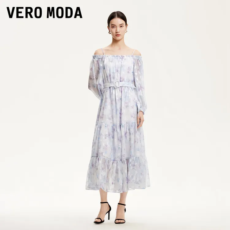 【夏日漫游】Vero Moda连衣裙【紫罗兰花园】吊带一字肩32537C001