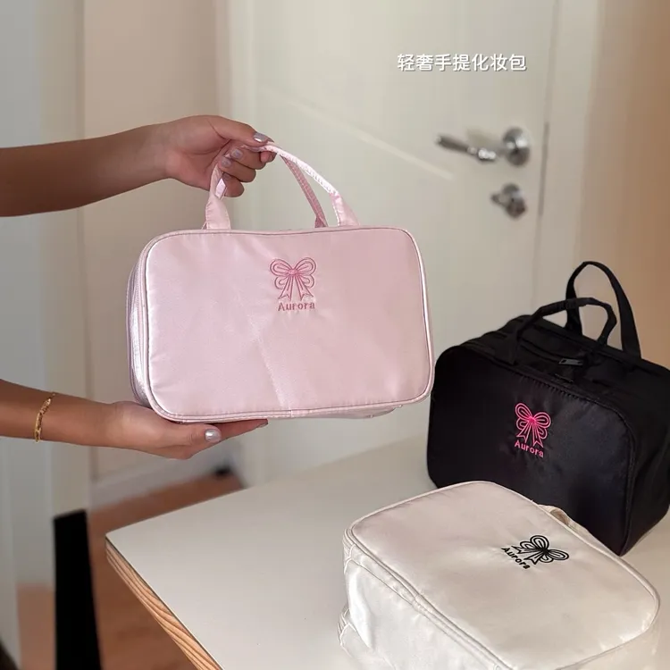 可爱手提便捷旅行化妆包女大容量随身携带外出洗漱化妆品收纳包