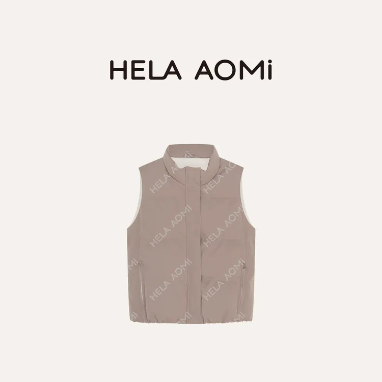 HELA AOMI “中空纱鹅绒”立领短款小个子马甲羽绒CY5DC25002