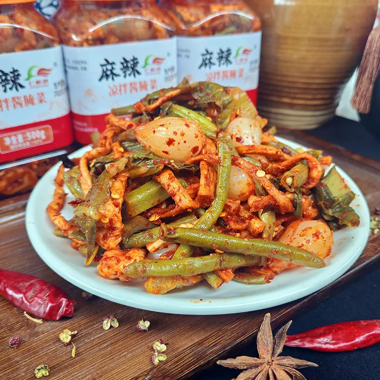 麻辣凉拌酱腌菜贵阳盐酸麻辣萝卜干麻辣泡葱头酸豇豆七阳鸿