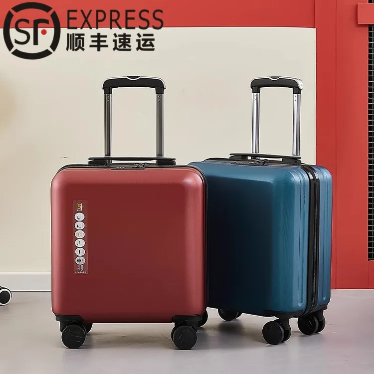 商务登机行李箱20寸女士pc材质轻便登机箱18寸静音万向轮密码皮箱