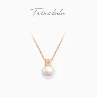 TWINS LULU流光风秋上新轻奢首饰高级感方块珠珠项链女款TSJ9893