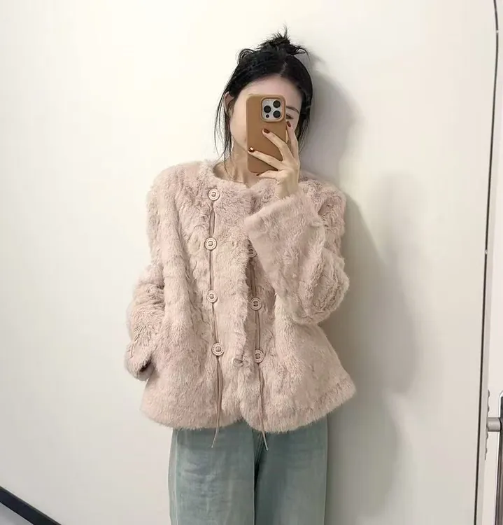 2025毛毛外套女士宽松休闲上衣时尚百搭名媛小香风气质网红韩版