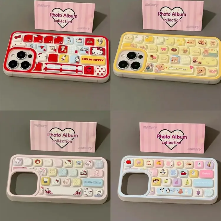 趣味可爱卡通键盘手机壳适用于iPhone16/15pro手机壳苹果13/12/14