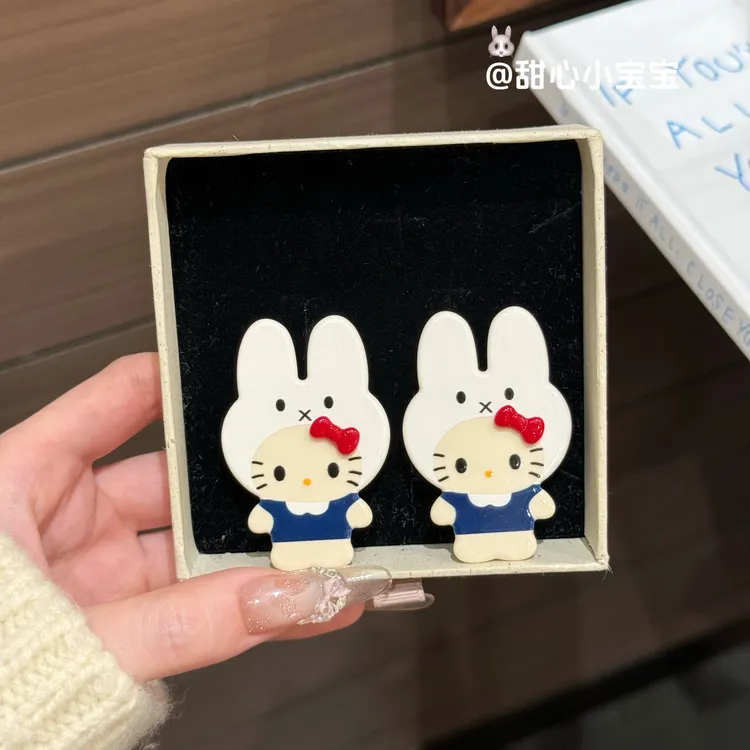 米菲kitty发夹卡通醋酸发夹kitty甜美少女心高颜值可爱扎发夹子