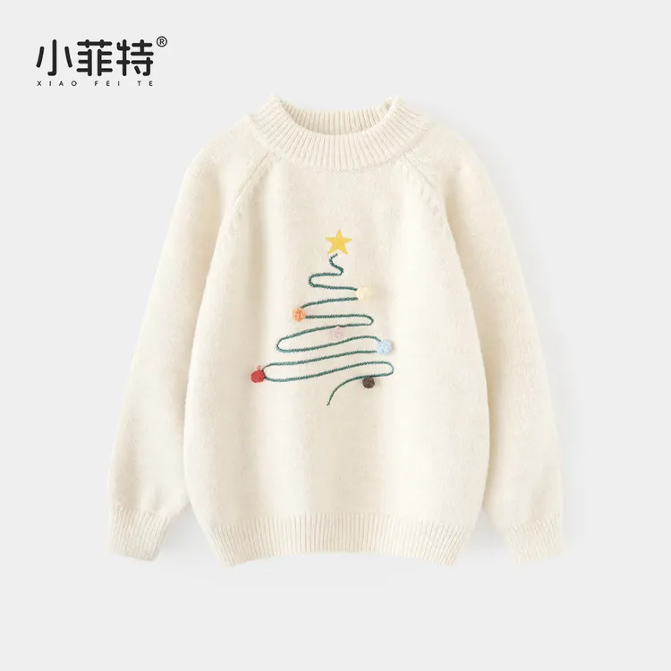 小菲特女童冬装加厚针织衫儿童保暖上衣中大童休闲毛衣MFYD57205