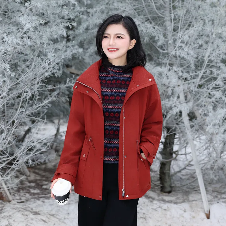【羊毛鹅绒服】枫竺阿楠anan高级感休闲收腰显瘦90白鹅绒羊毛外套