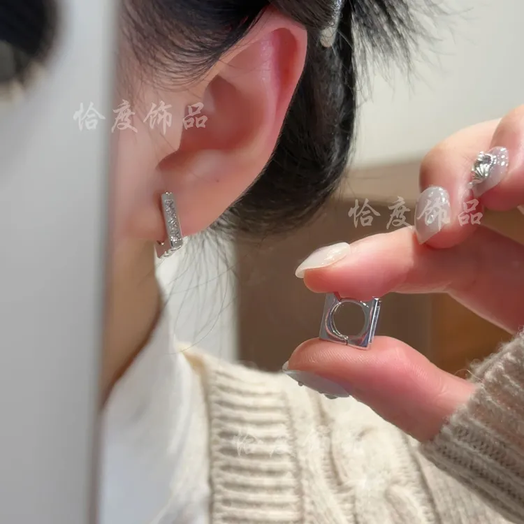 【恰度】法式几何锆石耳扣轻奢高级感