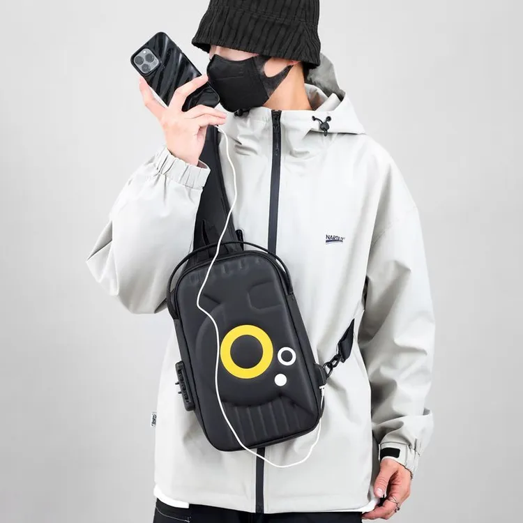 男款单肩轻便外出时尚密码容量骑行挎包男生斜挎包百搭休闲潮流