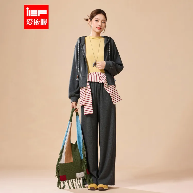 IEF/爱依服2025新款秋季韩版休闲运动减龄显瘦时尚上下套裤
