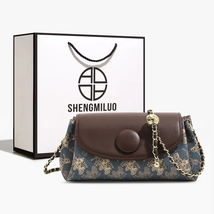SHENGMILUO/圣米洛复古小众轻奢链条包包女高级感百搭单肩斜挎包