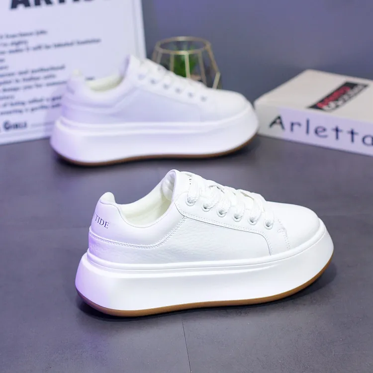 秋冬款加绒男士小白鞋厚底增高休闲鞋轻便软底运动鞋板鞋青年潮鞋