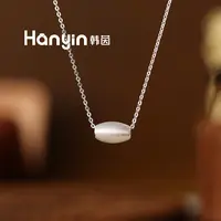 铜合金项链 时尚百搭拉丝筒珠项链小众设计感简约个性饰品